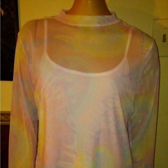 No boundaries sheer long sleeve shirt, NWOT - Picture 2 of 6
